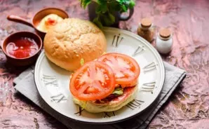 Next, put the tomato.