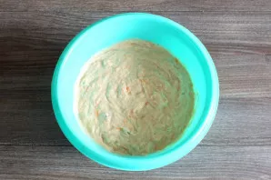 The resulting dough should be thick and viscous.