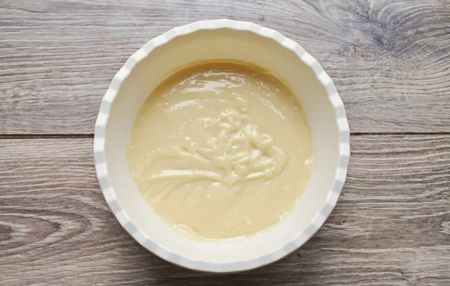 Mix until the consistency becomes like sour cream.