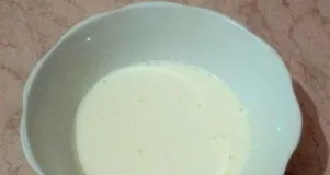 For dressing, mix mayonnaise with cream.
