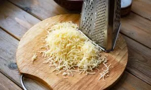 Grate the cheese.