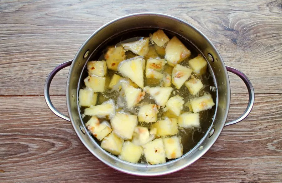 Pour water into a saucepan and place on medium heat. Bring the compote to a boil, reduce the heat and simmer for 15 minutes. Remove from ...