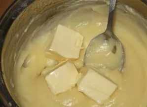 Take a bowl, beat eggs in it and beat with granulated sugar, add flour and mix well again. Pour in cold milk and heat over low heat, stir...