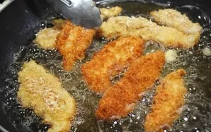 Serve crispy chicken fingers with your favorite sauce or side dish.