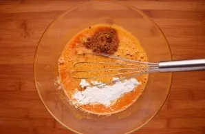 Add starch, salt and spices.