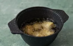 Fry in hot vegetable oil until golden brown.