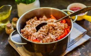 Add barley, salt and sugar. Add salt and sugar.