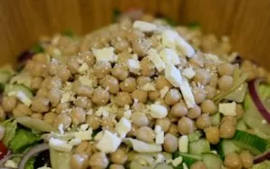 Crumble feta cheese.