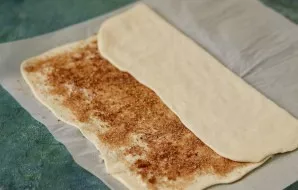 Fold the dough into three layers.