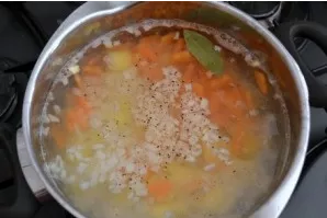 If ready-made broth is used, the meat must be removed and cut into small pieces. Then boil the broth and add the vegetables there. After ...