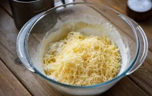 Add cheese to the dough.