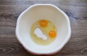 To make biscuits, beat eggs in a bowl and add sugar. Beat everything with a mixer until fluffy. Everything should increase by about 2-3 t...