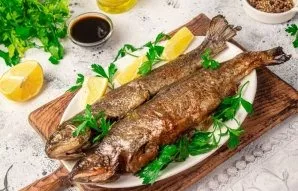 Remove the prepared fish and serve with any side dish. Sprinkle with lemon juice before serving. Delicious!