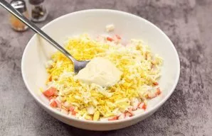 Add mayonnaise.