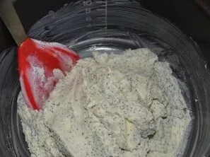 Put the dough in a baking sheet. Bake in the oven for about 40 minutes at a temperature not higher than 180 degrees.