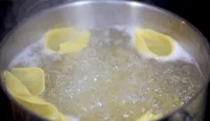 Boil the pasta in salted water at half the cooking time indicated on the package. They should be slightly uncooked.