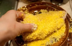 And roll in breadcrumbs.