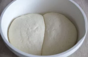 After 1.5 hours, the dough will increase by about 2 times.