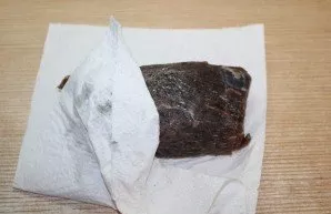 Dry with paper towels.