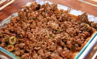 Then add the beef mince.