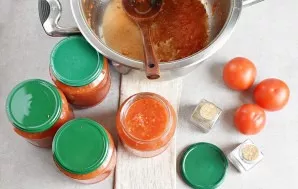 Remove from heat and immediately pour into sterile hot and dry jars. Twist the lids.