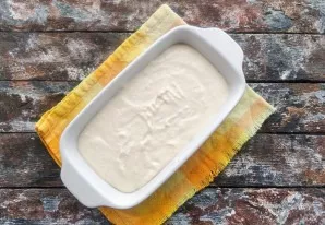 Pour the curd mixture on top.