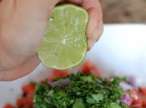 We season everything with freshly squeezed lime juice.