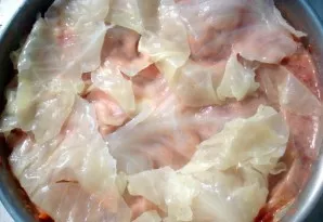 Pour the pigeons with a mixture of tomato puree, sour cream, salt and one and a half glasses of water. Put a piece of butter and the rema...