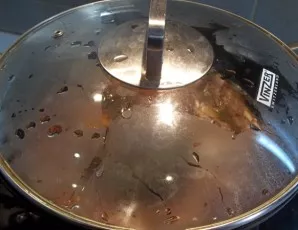 Cabbage with pork is stewed over low heat for about 45-65 minutes, depending on the size of the pieces of meat. Before serving, you can s...