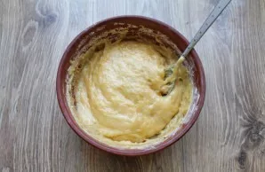 Put the bowl in a water bath and cook slowly, stirring occasionally, for an hour. The dough should become smoother and smoother.