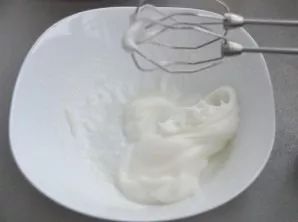 Beat the egg white into a foam, add to the dough.