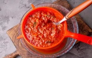 Then strain the sauce through a fine sieve.