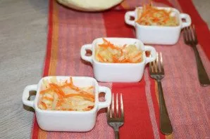 Cabbage and carrot salad is ready. Delicious!