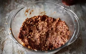 Stir both mixtures vigorously with a spoon until evenly distributed.