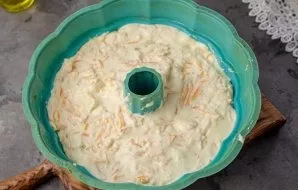 Put the resulting mass in a baking dish, place in an oven preheated to 180 degrees for 50-60 minutes. If the shape is silicone, then it i...