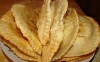 Cheburek with chicken mince