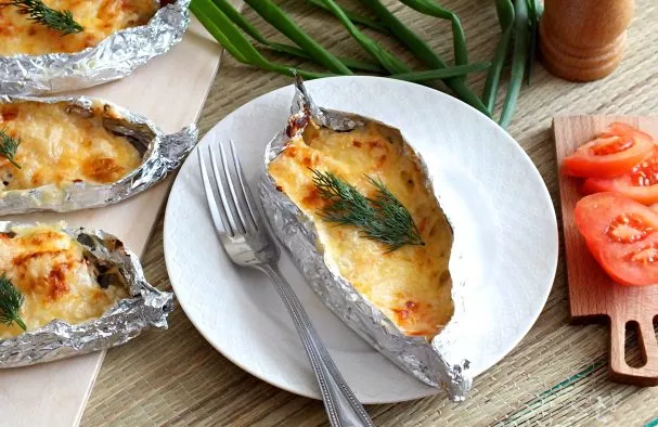 Haddock in the oven with cheese