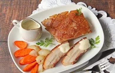 Pork in the oven with a crispy crust