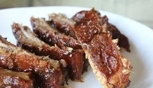 Pork ribs in a pan