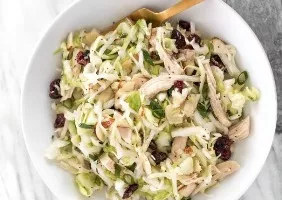 Cabbage salad with chicken