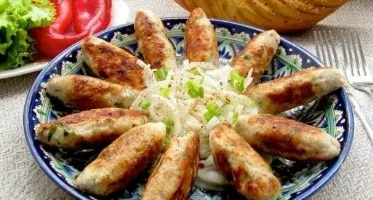 Lula kebab from minced chicken