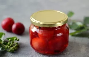 Pickled plums like olives