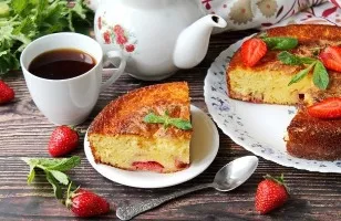 Fluffy cake with kefir