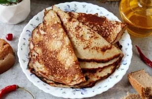 Rye bread pancakes