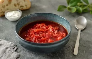 Savoy cabbage borscht