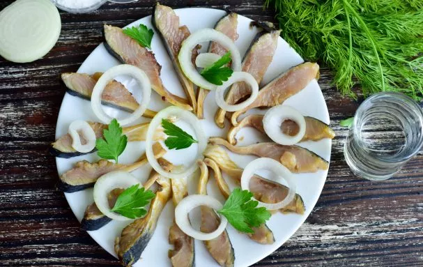 Herring in soy sauce