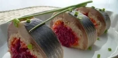 Herring with potato filling