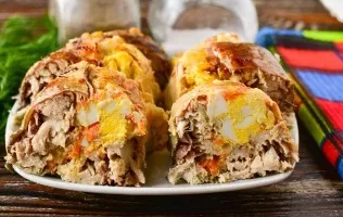 Mackerel roll with egg