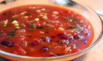 Soup with beans and meat