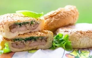 Sandwich with filling inside